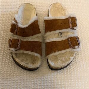Birkenstock Brown Shearling Lined Footwear